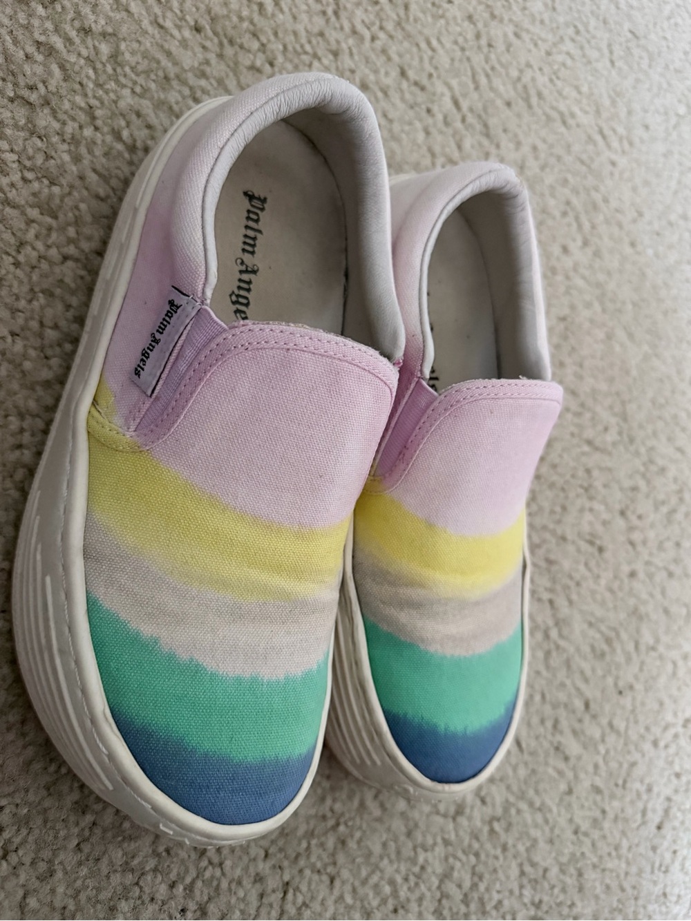 Palm Angels Pastel Tie-Dye Slip-On Sneakers - Pink & Multicolor